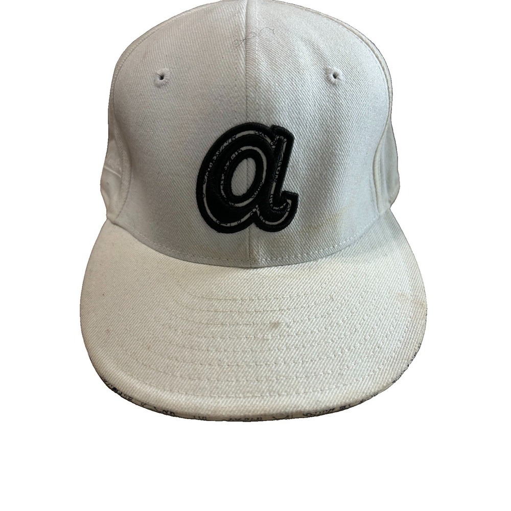 Vintage Atlanta Braves Mitchell & Ness Cooperstown Fitted Hat Paisley Brim Sz 8